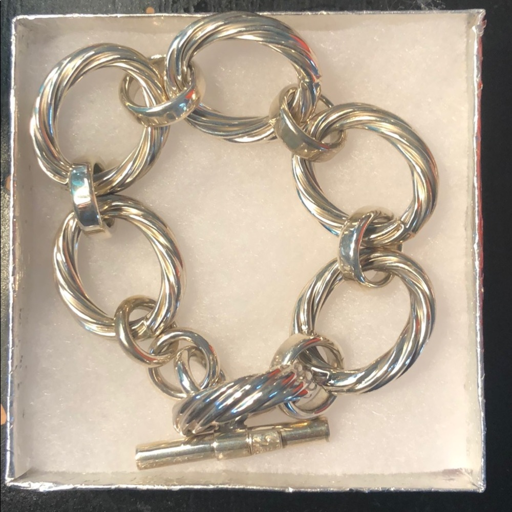 Chunky silver bracelet